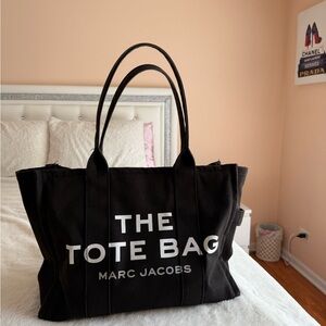 Marc Jacobs Black Canvas Large Tote Bag